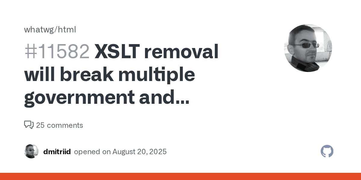 XSLTがなくなると世界中の政府サイトが困っちゃう話🧐